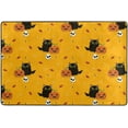 thumbnail image 4 of Dreamtimes Cute Black Cat Pumpkin Non-Slip Area Rug 36"x24", Halloween Yellow Floor Carpet Comfort Floor Mats Decor for Indoor Front Porch,Living Room, Bedroom,Kitchen, 4 of 7