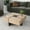 Brown, variant on Royard Oaktree Square Coffee Table with Extendable Sliding Tabletop & 4 Hidden Storage Compartments