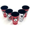 Disney Mickey Mouse Two-Sided Design Plastic Reusable Collectible Tumbler Cups - 5 Count