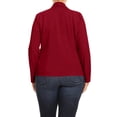 thumbnail image 3 of Women's Plus Size Casual Long Sleeves Open Front Office Work Wear Solid Blazer Jacket, 3 of 5