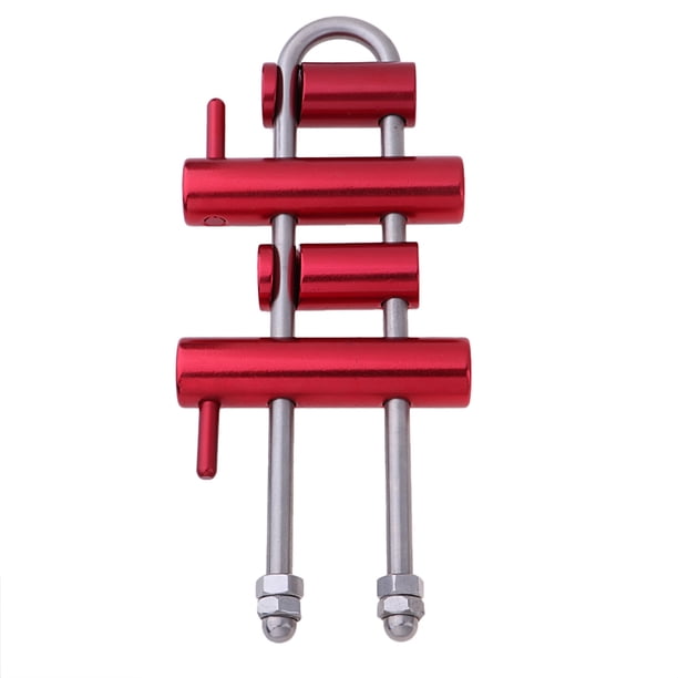 Dispositivo de seguridad de larga distancia Naiovety para escalada y rapel color rojo