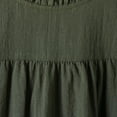 thumbnail image 6 of OGLCCG Girls Lantern Long Sleeve Dress Kids Flowy Pleated Crewneck A-Line Fall Dresses Birthday Princess Dress(Army Green,7-8 Years), 6 of 7