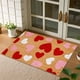 thumbnail image 5 of Felpudo de bienvenida para San Valentín | Alfombra con corazones rojos y rosas | Felpudo antideslizante de poliéster para entrada interior y exterior | Felpudo de 40 x 60 cm para porche delantero |, 5 of 6