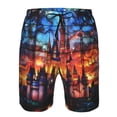 thumbnail image 3 of Fotbe Magical Stained Glass Castle Trajes de Baño Estampados para Hombre, Shorts de Verano de Secado Rápido, Ropa de Playa, Bañadores-Medium, 3 of 6
