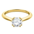 thumbnail image 4 of AoneJewelry 10K White Rose & Yellow Gold 0.50 Carat Solitaire Round Diamond Ring For Womens, 4 of 6