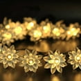 thumbnail image 4 of Morttic Lotus Solar String Lights Outdoor,23FT 50LEDs Waterproof Lotus Flower Fairy Twinkle String Lights for Home Garden Christmas Festival Holiday Decor (Warm White), 4 of 14