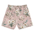 thumbnail image 2 of Kids' Beach Pants Comfortable Swim Trunks Small White and Pink Flowers Shorts for Pool Vacation and Lounge Wear 4T, 2 of 8