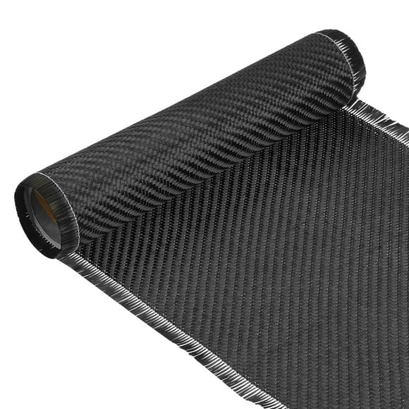 Carbon Fiber Fabric, Carbon Fiber Cloth Sheet Roll Twill Weave for Wall Reinforcement Basement Car Boat Repair DIY 9.84ft x 8" Black 1