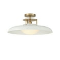 thumbnail image 5 of Gavin 1-Light Ceiling Light in White with Warm Brass Accents, 5 of 5
