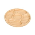 thumbnail image 3 of hengtong Wooden Tray Decorative Display Sectional Wooden Trays Wood Serving Platter Fruit 20x20cm, 3 of 9