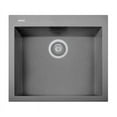 thumbnail image 4 of LaToscana ON6010-44UG 23 in. ONE Series Drop-in Quartz Single Bowl Kitchen Sink in Black Metallic, 4 of 5