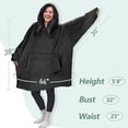 thumbnail image 4 of Catalonia Oversized Blanket Hoodie Sweatshirt, Wearable Lounging Fleece Pullover, Gift for Adults Women Men Kids Wife, 4 of 6