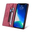thumbnail image 2 of Wallet Case for iPhone 13 Pro, PU Leather Magnetic Closure Folio Flip Case with Kickstand Credit Card Holders Slots Shockproof TPU Inner Shell Phone Cover for iPhone 13 Pro (6.1inch),Red, 2 of 12