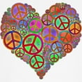 thumbnail image 3 of CafePress - Peace Sign Heart Kids T Shirt - Light T-Shirt Kids XS-XL, 3 of 4