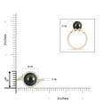 thumbnail image 4 of ANGARA Tahitian Cultured Pearl Bypass Ring with Diamond Halo in 14K Rose Gold for Women | June Birthstone, Birthday, Anniversary, Jewelry Gift for Women | Natural Pearl Ring, 4 of 8