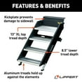thumbnail image 3 of Lippert Components Step d'Entrée 791575 SolidStep 3.0; 4 Marches Manuelles Rabattables; avec Montée de 8 Pouces; Capacité de 400 Livres; Marche à Bord Carré avec Marche Antidérapante; Acier Noir avec Marches en Aluminium, 3 of 6
