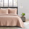 thumbnail image 5 of Chic Home Shalon 3-Piece Geometric Cotton Quilt Set, King, Blush, 5 of 6