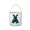 MIARHB Easter Basket Holiday Rabbit Bunny Printed Canvas Gift Carry Eggs Candy Bag