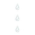 thumbnail image 2 of Clip de Papel Moyic 30 Piezas Metal Forma de Gota de Agua Plateado Estilo Simple, 2 of 6