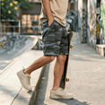 thumbnail image 5 of Dresfit Camo Shorts Men Loose Fit Drawstring Cargo Shorts 2026 Summer Lightweight Baggy Shorts Big and Tall Breathable Open Bottom Athletic Short Pants M, 5 of 7