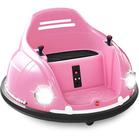 

Omsix 6V Electric Kids Ride On Bumper Car 1.5-6 Years Old Parent Remote Control 360 Degree Spin Lights Sounds - Pink