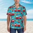 thumbnail image 5 of Fire To The Rescue Fire Fighters Truck Men'S 3d Print Casual Button Down Shirts, Novelty Hawaiian Short Sleeves L, 5 of 7
