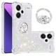 thumbnail image 1 of Funda para Xiaomi Redmi Note 13 Pro Plus 5G con Brillo Líquido Flotante, Purpurina, Parachoques y Anillo Giratorio Soporte, 1 of 5