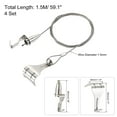 thumbnail image 2 of Unique Bargains Picture Hanging Wire Kit 1.5M Electroplating with Large S-Hook Load 66lbs 4Set, 2 of 5