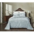 thumbnail image 6 of Better Trends 3 Piece Queen Bedspread Set 100% Cotton Tufted Floral Vineyard Pattern Soft & Luxurious Feel, Machine Washable (Blue) Rylee Collection, 6 of 8