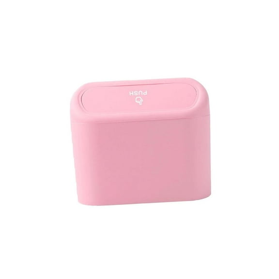 Car Trash Can , Mini Auto Garbage , Leakproof Automotive Garbage Container Bin, Multipurpose Organizers and Storage for Car, Home, Office (pink)