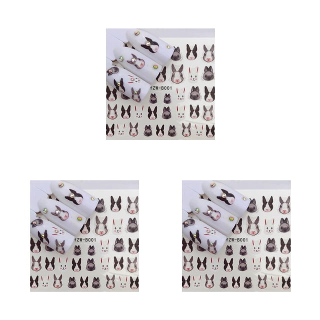 Vogacara Multi patrón de dibujos animados Animal Nails Art Sticker 3D Nail Wrap Sticker Tips DIY Manicura Stickers Tool Type5 NO5 Vogacara CBP054215
