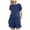 Blue, variant on Riforla Women's Summer Fashion Casual Two Piece Outfits Crew Neck Short Sleeve Shirts and High Waist Shorts Sets Elegant Women's Sets Blue L