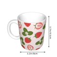 thumbnail image 2 of Yiaed Strawberries And Leaf Print Ceramics Coffee,Large Handle Design,Extra Large Tea and Coffee Cup for Office and Home Mugs, 2 of 6