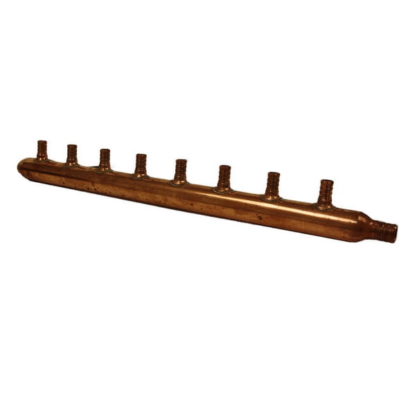 8 Port 1/2" PEX Manifold 3/4" Trunk 1/2" Branch