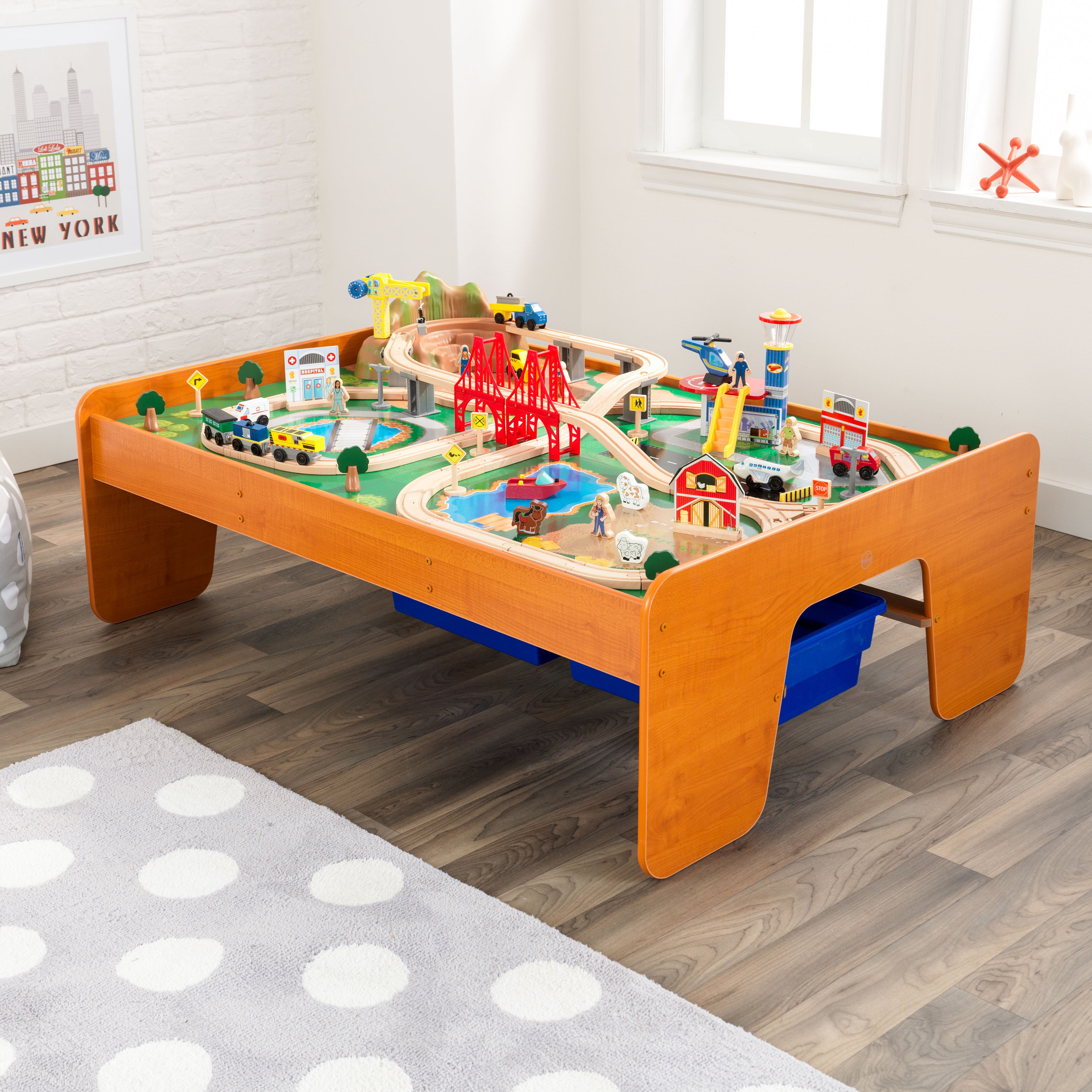 KidKraft Ride Around Town Train Set & Table with 100 accessories ... KidKraft Ride Around Town Train Set & Table with 100 accessories ...