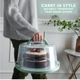 thumbnail image 4 of Large Cake  with Lid and Foldable Handles - Multifunctional Serving Platter - Green 13 x 13 x  Inch, 4 of 8