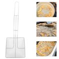 thumbnail image 3 of 1 Pc Durable Square Stainless Steel Slag Scoop Spoon for Cooking And Frying (Silver), 3 of 9