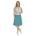 thumbnail image 2 of Women's Ocean Watercolor Seashell Pattern A-line Printed Skirt Casual Wear, 2XL, Turquoise Pale Blue, by Ambesonne, 2 of 6