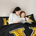 thumbnail image 4 of Feelyou Initial K Letter Bedding Comforter Set 7 Pieces for Kid, Cartoon Monogrammed Full Bedding Set, Baseball Sports Lover Reversible Fitted Sheet Flat Sheet, Lightweight Room Decor, 4 of 7