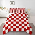 thumbnail image 2 of Erosebridal Colorful Check Plaid Bedding Full Comforter Set, Dreamy Geometric Down Comforter, Gingham Decor, Lightweight 3pcs, 2 of 8
