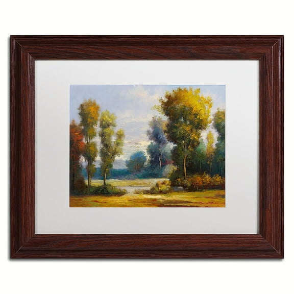 Trademark Fine Art "Memory Lane" Canvas Art by Daniel Moises, White Matte, Wood Frame