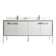 thumbnail image 2 of Fine Fixtures Oakville 72 in. W x 20 in. D x 33 in. H Bathroom Vanity in Mild Grey Oak with White Ceramic Sink - Chrome hardware, 2 of 8