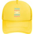 thumbnail image 1 of Trans Rights are Human Rights LGBT Mesh Trucker Hat Women Baseball Cap Men Golf Dad Hat Sun Hat Cowboy Hat Black, 1 of 7