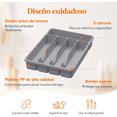 thumbnail image 3 of Organizador de Cubiertos, Bandeja Cubiertos Cajon Cubertero para Cajón para Menaje Xtellar gris, 3 of 4