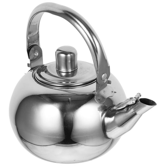 Coffee Pot Checkered Tea Kettle with Whistle Teapot Makers Pod Silver