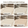 thumbnail image 7 of ODIKA 8'x10' Beige Geometric Pattern Design Washable Area Rug Modern Abstract Motif with Natural for King Size Bedroom Under Bed, Master Suite, Non-Shedding, Easy Care, 7 of 7