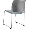 thumbnail image 3 of NPS 8700 Series 30.75" Modern Cafetorium Plush Vinyl Stack Chair in Blue/Gray, 3 of 5
