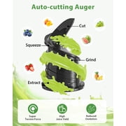 Juicer Machine with 4.35 Wide Mouth, Aeitto Cold Press Juicer Machine for Fruits and Vegetables, Slow Masticating Juicer Whole Fruit Juice Maker, High Juice Yield, Easy to Clean with Brush, Coal
