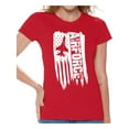 thumbnail image 1 of Awkward Styles American Flag Airforce Women Shirt Stripes and Stars USA Airforce Women T shirt USA Pride 4th of July Airforce Tshirt for Women United States Patriotic Airforce Women T-shirt, 1 of 4