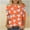 Orange, variant on Women's Christmas Sweatshirt Santa Claus Graphic Pullover 3/4 Sleeve Casual Holiday Tops Cute Xmas Shirts